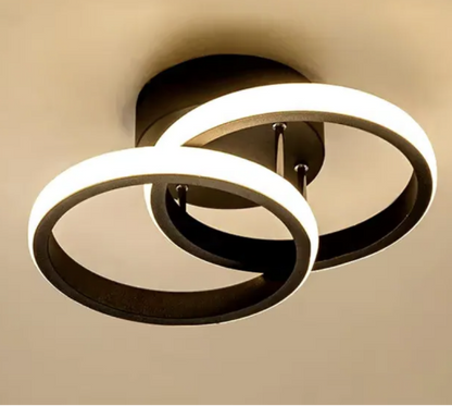 Żyrandol LED VERTEX CIRCULA 24W, 2 okręgi, światło zimne/ciepłe/neutralne, czarny