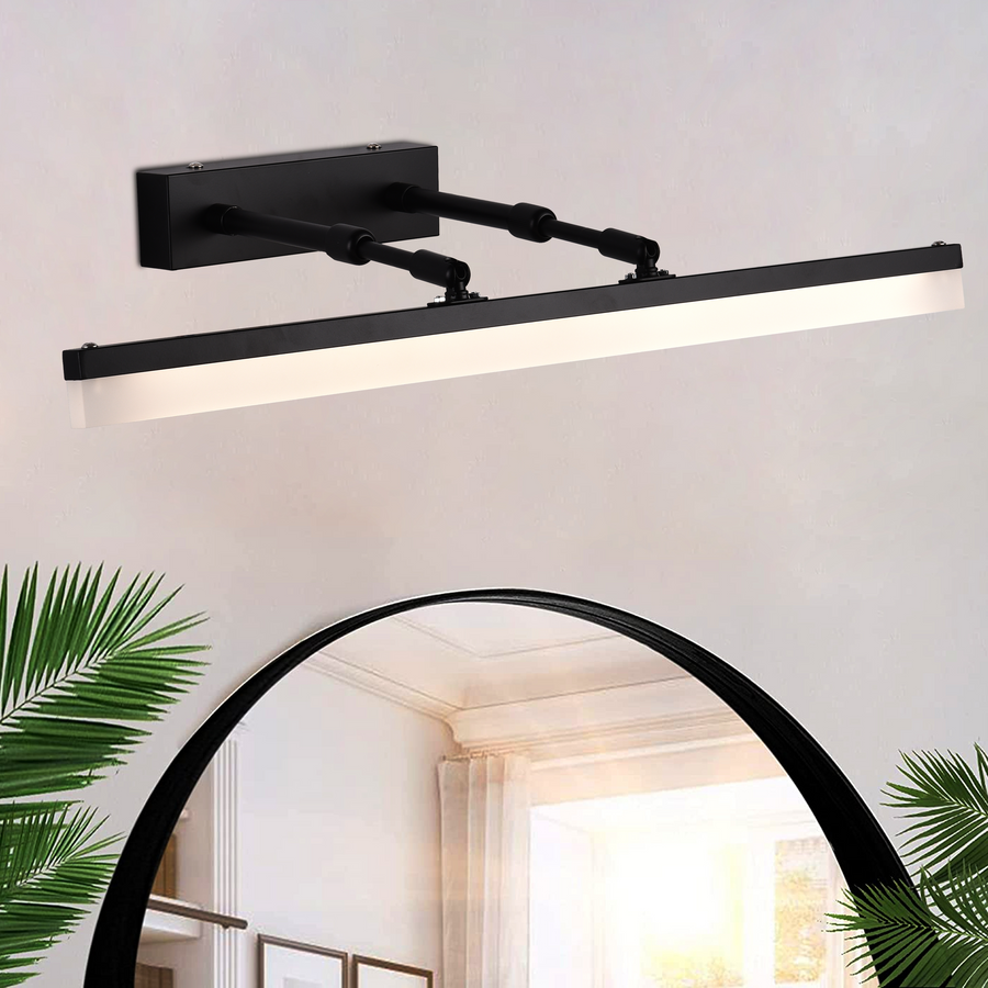Kinkiet łazienkowy LED MALAWI, 10 W, liniowy, światło neutralne, czarny