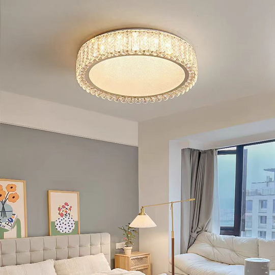 Żyrandol LED z pilotem i kryształem LLC152/500CH 59W, 50cm, okrąg, światło zimne/ciepłe/neutralne, możliwość przyciemniania, błyszczące chromowane żyrandole LED z pilotem Domyślny tytuł Alessandro Design