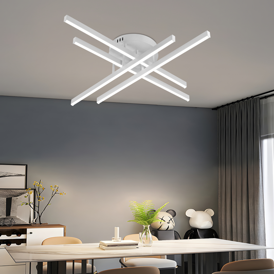 Żyrandol LED GIO z pilotem, 43 W, 4 elementy, światło zimne/ciepłe/neutralne, ściemnialny, biały
