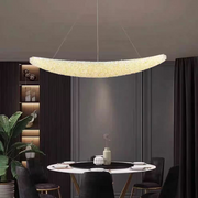 Nowoczesny żyrandol z kryształem, RITMICA Largo, 40W, długość 80 cm, złoty, regulowana wysokość
