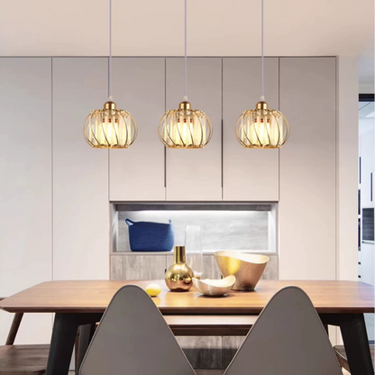 Żyrandol Monica, 1 x E27, czarny, metal / szkło