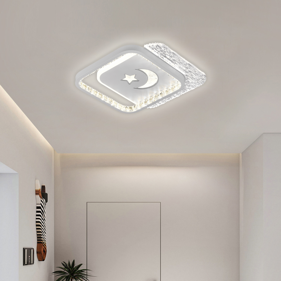 LED Peru 36W, 2 kwadraty, zimno/gorące/neutralne światło, czarne