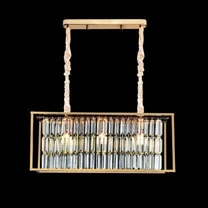 Żyrandol kryształowy, CC1676/650X200GD, 3xE14, błyszczące złoto, regulowana wysokość, metal i kryształ