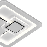 Żyrandol LED KEREN 24W, średnica 26 cm, kwadratowy, światło zimne/ciepłe/neutralne, biały
