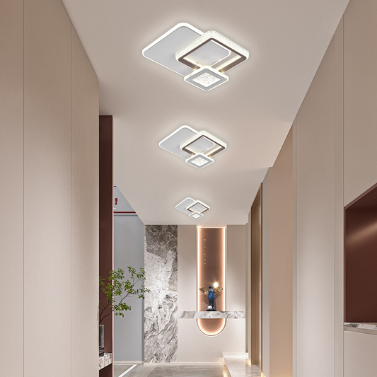 LED LED Nyxora 51W, 3 kwadraty, zimno/gorące/neutralne światło, czarne