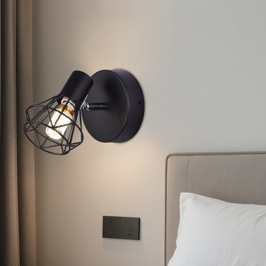 Żyrandol z Kloszem, GRACIE, LC365/1BK, Diament, 1XE14, Czarny, Metal