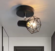 Żyrandol z Kloszem, GRACIE, LC365/1BK, Diament, 1XE14, Czarny, Metal