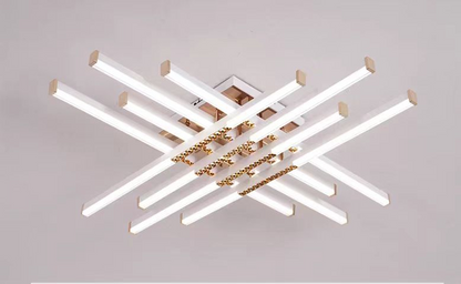 Żyrandol LED z pilotem LT178/6WH, 84W, 6 elementów, światło zimne/ciepłe/neutralne, możliwość przyciemniania, biały