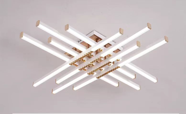 Żyrandol LED z pilotem LT178/6WH, 84W, 6 elementów, światło zimne/ciepłe/neutralne, możliwość przyciemniania, biały