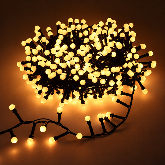 Liniowa instalacja świąteczna Mini Globusy, ciepłe światło, 1000 cm, 300 diod LED, IP44