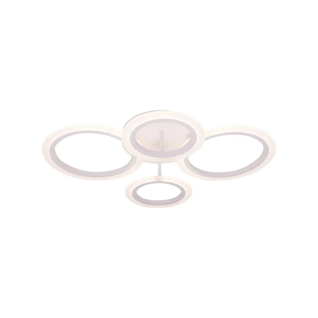 Żyrandol LED z pilotem 44W biały BETTY - 4 okręgi, ściemniany, zimne/ciepłe/neutralne światło