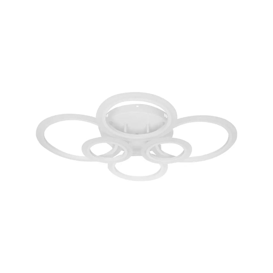 Żyrandol LED BETTY 82W z pilotem, 6 okręgów, światło zimne/ciepłe/neutralne, ściemnialny, biały
