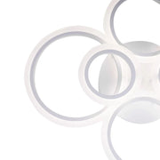 Żyrandol LED BETTY 82W z pilotem, 6 okręgów, światło zimne/ciepłe/neutralne, ściemnialny, biały