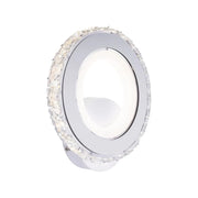 Borandis 20W LED Kinkiet, Biały z chromem, Akryl i Kryształ, Zimne/Ciepłe/Neutralne Światło