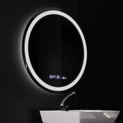 Okrągłe lusterko LED, 80 cm, Celeste Motionglow Marcello, system rozmrażania, zegar i termometr,