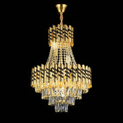 Żyrandol kryształowy 9XE14 Nardo Gold, szerokość 50 cm, wysokość 70 cm