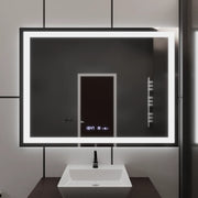 Lustro LED prostokątne 120x80cm Vérité MotionGlow Marcello, system przeciwmgielny, termometr i zegar, ściemnialne 