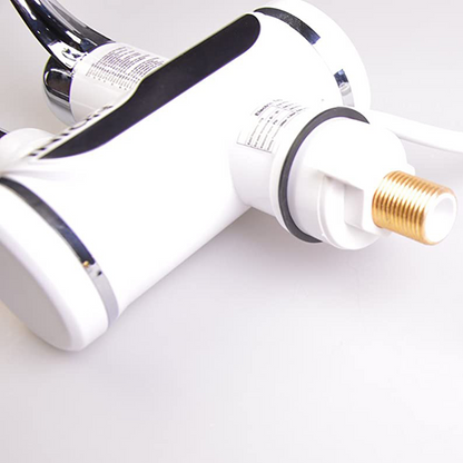 Bateria elektryczna z natychmiastowym podgrzewaniem wody, wyświetlacz temperatury LED, pozioma z montażem do zlewu/wanny, moc 3000 W, ciepła woda 30°C-60°C, biała, Z007XDT