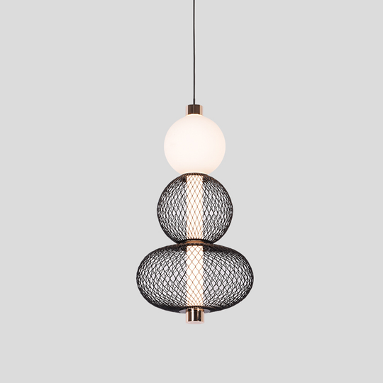 Podwieszany żyrandol LED LM550/3BK, 12W, światło 3000/4000/6000K, czarne nowoczesne żyrandole domyślny tytuł Alessandro Design