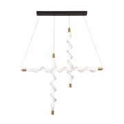 Podwieszany żyrandol LED akrylowy LT761/3GD, światło 3000/4000/6000K, biały, regulowana wysokość