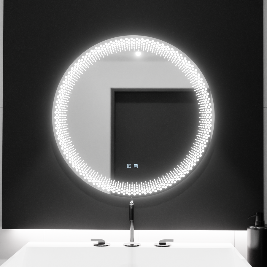 Okrągłe lustro LED 60 cm - Stellaire Touch Dimmable Defog System 