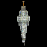 WINDSOR Altiora kryształowy żyrandol, średnica 60 cm, wysokość 1800 cm, błyszczące złoto, regulowana wysokość, elegancki design