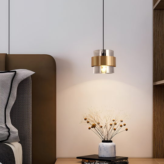 Zawieszany żyrandol LC855/1GY, 1XE27, regulowana wysokość, szklane i metalowe nowoczesne żyrandole Domyślny tytuł Alessandro Design