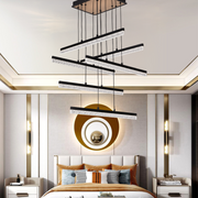 Podwieszany żyrandol kryształowy LED LT181/6BK, 84W, światło 3000/4000/6000K, czarny, regulowana wysokość