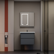 Zestaw mebli łazienkowych SANTORINI, 60x50 cm, 2 sztuki, kolor szary i biały