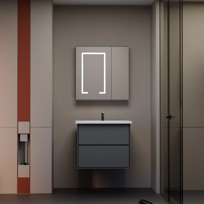 Zestaw mebli łazienkowych SANTORINI, 60x50 cm, 2 sztuki, kolor szary i biały