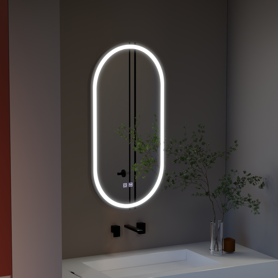 LUD LED Oval 50x100cm Velara Touch System Darkable Dismanting