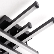 Żyrandol LED z pilotem LINEX, 90W, 8 elementów, światło zimne/ciepłe/neutralne, możliwość przyciemniania, czarny