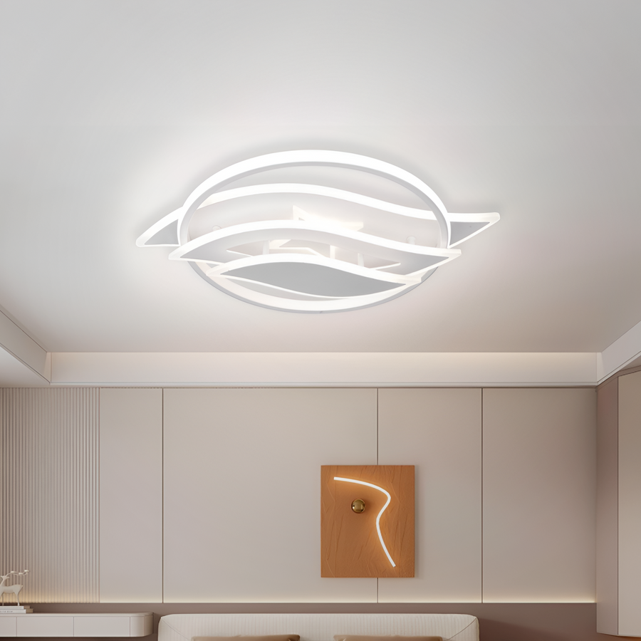 Żyrandol LED z pilotem JARRIA 52W, światło zimne/ciepłe/neutralne/RGB, ściemnialny, biały