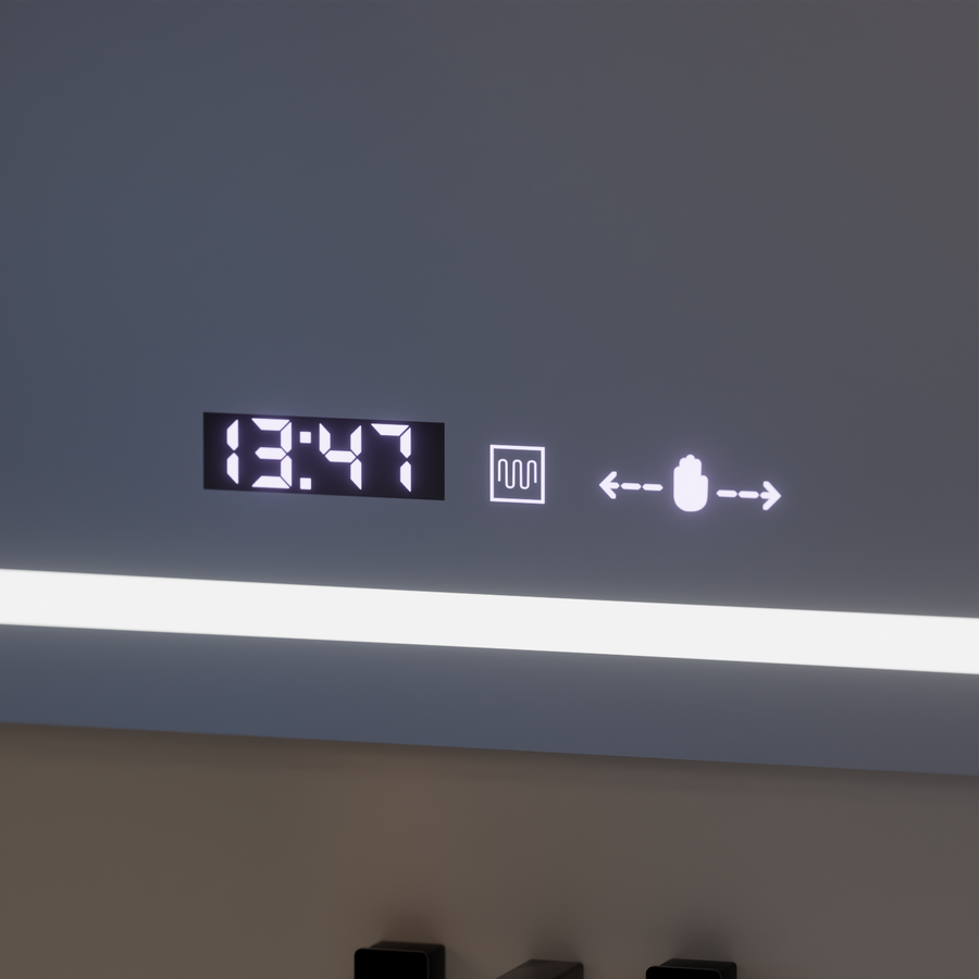 LUD LED prostokątny 110x75cm Eclat Motionglow Marcello Demonting System i termometr kosmetyków