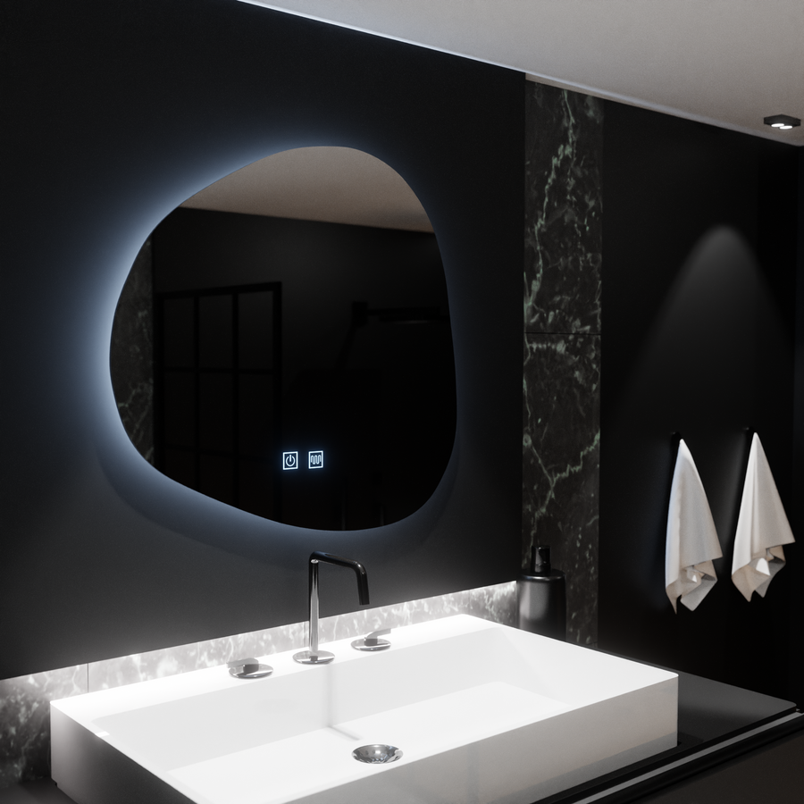 Lustro LED Organic 60x60cm - Duna Touch Dimmable Defog System 