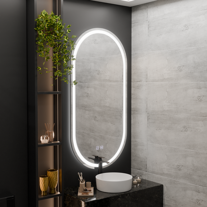 LUD LED Oval 50x100cm Velara Touch System Darkable Dismanting
