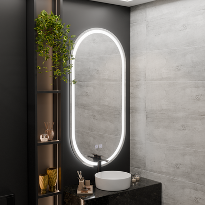 LUD LED Oval 50x100cm Velara Touch System Darkable Dismanting