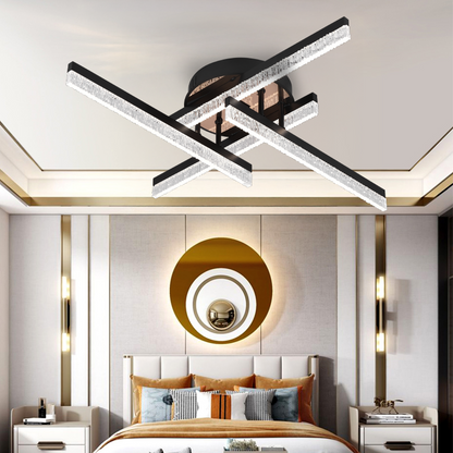 Żyrandol LED z pilotem LT179/4BK, 35W, 4 elementy, światło zimne/ciepłe/neutralne, możliwość przyciemniania, czarny