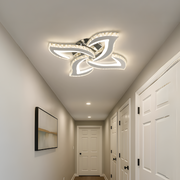 Żyrandol LED Alejandro z pilotem, 71 W, 4 kwiaty, światło przyciemniane zimne/ciepłe/neutralne, chrom