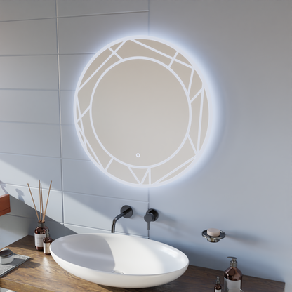 Lustro dotykowe LED Astrix 70x70 cm 