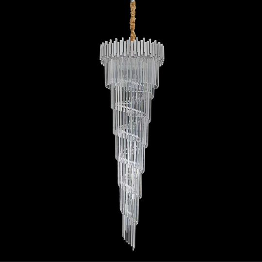 Żyrandol kryształowy CC110/600x1800CH, 28xE14, średnica 60cm, wysokość 180cm, chrom i srebro, regulowana wysokość, elegancki wygląd Żyrandole kryształowe Domyślny tytuł Alessandro Design