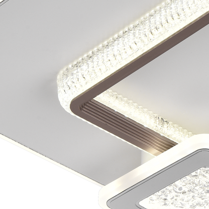 LED LED Nyxora 51W, 3 kwadraty, zimno/gorące/neutralne światło, czarne