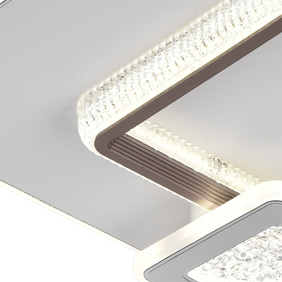 LED LED Nyxora 51W, 3 kwadraty, zimno/gorące/neutralne światło, czarne