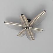 Żyrandol LED z pilotem TULLIO 68W, 6 płatków, światło zimne/ciepłe/neutralne, możliwość przyciemniania, czarny