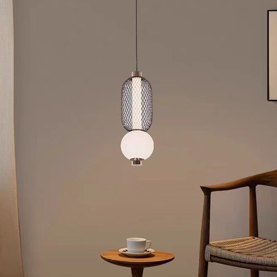 Podwieszany żyrandol LED LM550/2BK, 11W, światło 3000/4000/6000K, czarny, regulowana wysokość