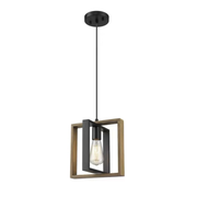 Żyrandol LED Vintage LV565/4, 12W Rustykalna Stodoła, Drewno i Metal, 100cm, Czarny