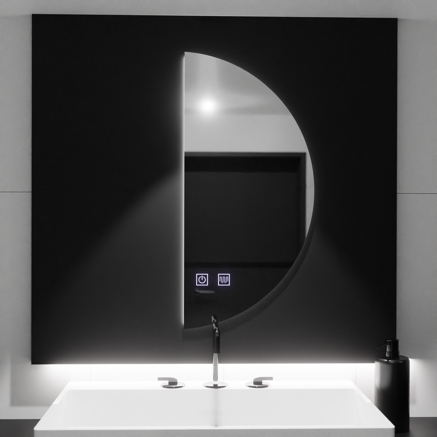 Lustro półksiężycowe LED 50x100cm - Arcuate Touch Dimmable Defog System 
