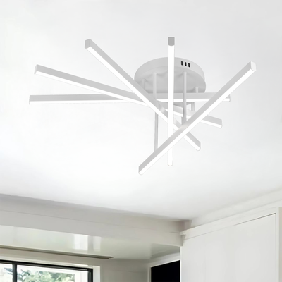 Żyrandol LED GIO ze zdalnym sterowaniem, 65 W, 5 elementów, światło zimne/zimne/neutralne, możliwość przyciemniania, biały