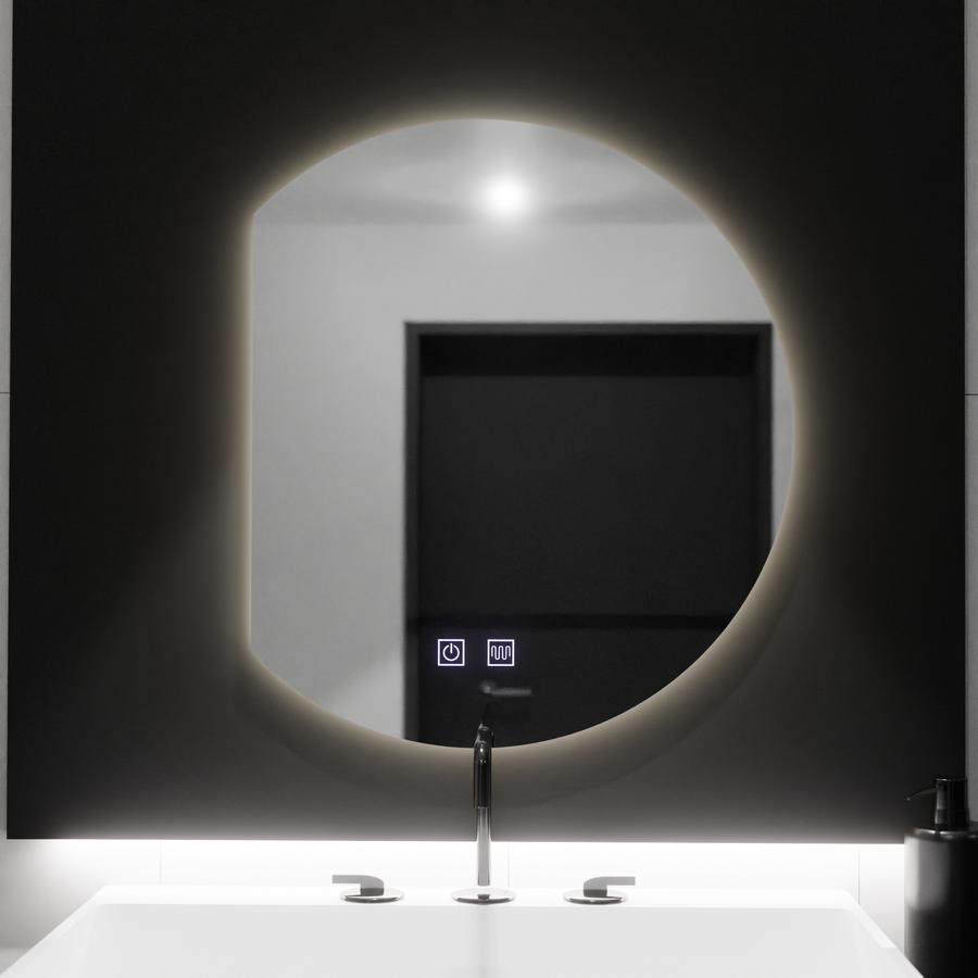 Lustro półksiężycowe LED 54x60, Arcana Touch, system przeciwmgielny, ściemnialne 